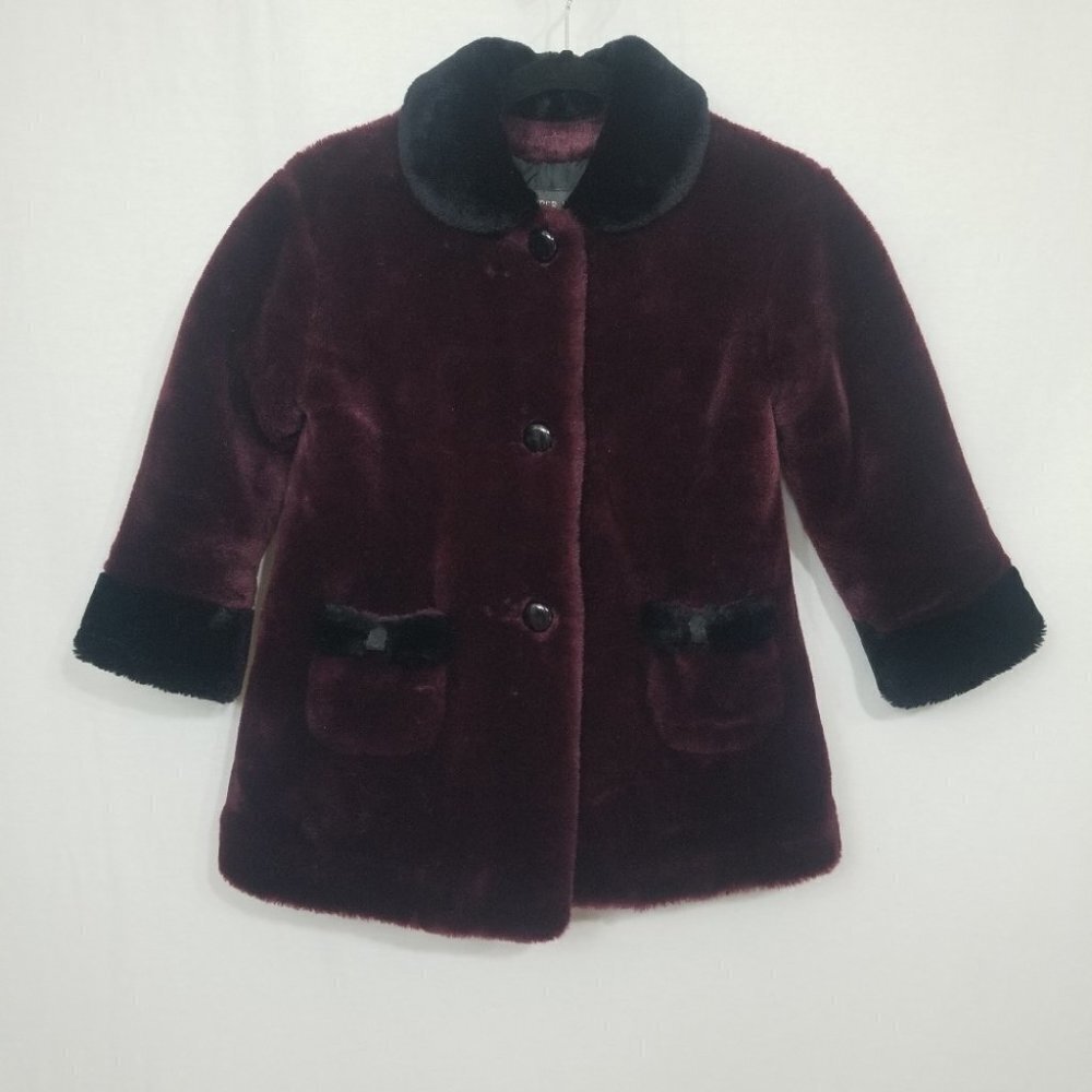 Copper Key Faux Fur Dress Coat